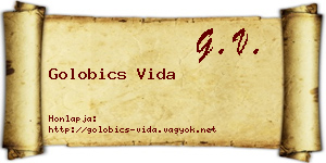 Golobics Vida névjegykártya